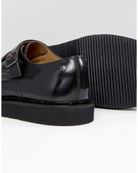 Base London Alfie Leather Monk Shoes