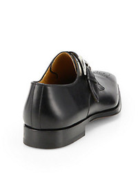 Saks Fifth Avenue Collection By Magnanni Leather Monk Strap Dress Shoes