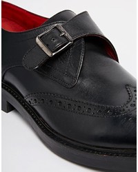 Base London Farleigh Leather Monk Shoes