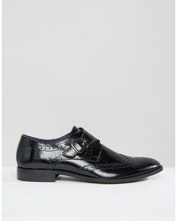 Dune Monk Shoes In Black Leather