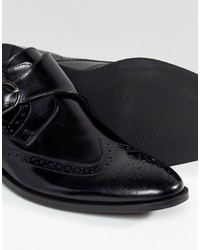 Dune Monk Shoes In Black Leather