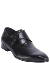 Kenneth Cole New York Black Leather Monk Strap Well Polished Loafers
