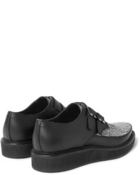 Lanvin Printed Leather Monk Strap Shoes