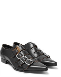 Gucci Quebec Leather Monk Strap Shoes