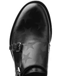 Valentino Star Printed Leather Monk Shoes
