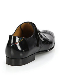 Paul Smith Wren Patent Leather Monk Strap Shoes