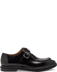 Alexander McQueen Zip Monk Strap Leather Shoes