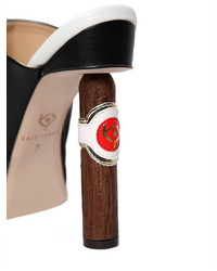 Katy Perry 130mm Cleo Cigar Heel Leather Mules