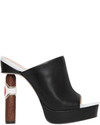Katy Perry 130mm Cleo Cigar Heel Leather Mules