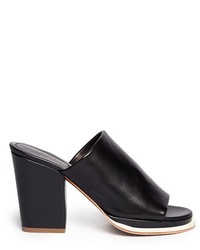 Robert Clergerie Astro Contrast Trim Leather Mules