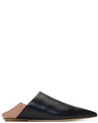 Marni Black And Pink Leather Mules