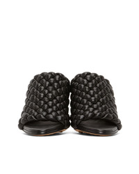 Bottega Veneta Black Intrecciato Curve Heeled Sandals