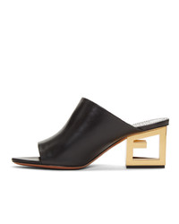 Givenchy Black Triangle Mule Sandals