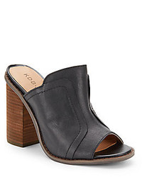 Bowery Leather Open Toe Mules