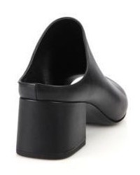 3.1 Phillip Lim Cube Leather Block Heel Mules