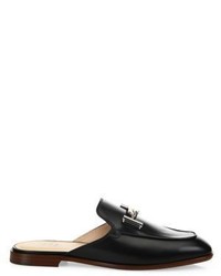 Tod's Double T Leather Slip On Mules