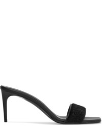 Stella McCartney Faux Calf Hair And Faux Leather Mules Black