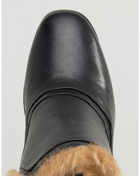 Sol Sana Fever Faux Fur Leather Heeled Mules