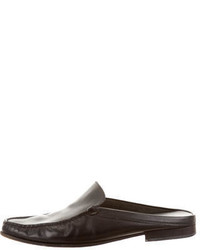 Tod's Leather Round Toe Mules