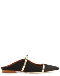 Malone Souliers Slip On Mules With Satin And Metallic Leather