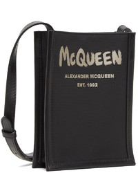 Alexander McQueen Black Mini Edge Crossbody Messenger Bag