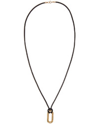 Isabel Marant Black Leather Skate Necklace