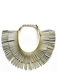 Hayden Harnett Ilaria Leather Fringe Collar Necklace
