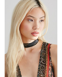 Forever 21 Layered Leather Choker