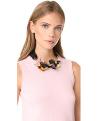 Marni Necklace With 3 Leather Flowers