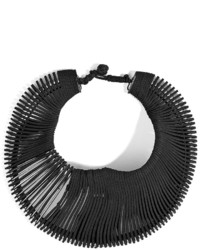 Donna Karan New York Leathermetal Necklace In Black