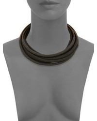 Brunello Cucinelli Tubular Leather Necklace