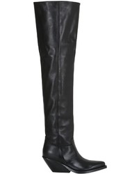 70mm Leather Over The Knee Boots