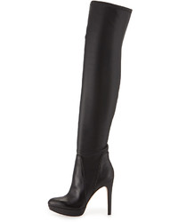 Sam Edelman Amber Faux Leather Over The Knee Boot Black