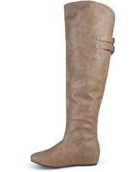 Journee Collection Angel Over The Knee Wedge Riding Boots