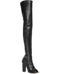 Paul Andrew Black Kidskin Liberty Over The Knee Boots
