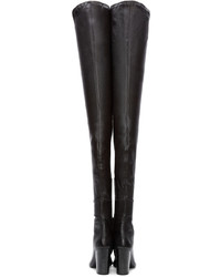 Haider Ackermann Black Leather Over The Knee Boots