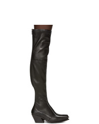 Givenchy Black Over The Knee Cowboy Boots