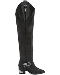Toga Pulla Black Western Over The Knee Boots
