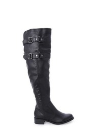 Deb Over The Knee Riding Boot With Two Straps At Top Black