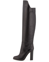 Vince Dempsey Leather Over The Knee Boot Black