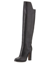 Vince Dempsey Leather Over The Knee Boot Black