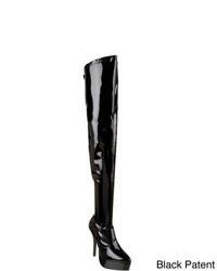Devious Pleaser Indulge 3000 Stretch Over The Knee Platform Boots