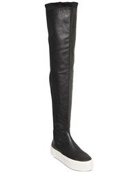 DKNY 40mm Stretch Leather Over The Knee Boots