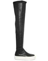 DKNY 40mm Stretch Leather Over The Knee Boots