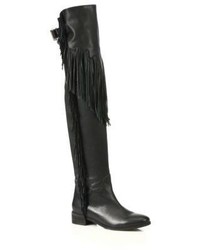See by Chloe Epona Fringe Leather Over The Knee Boots
