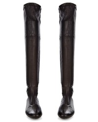 Robert Clergerie Fee Over The Knee Leather And Suede Boots