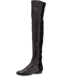Robert Clergerie Fee Stretch Combo Leather Over The Knee Boot