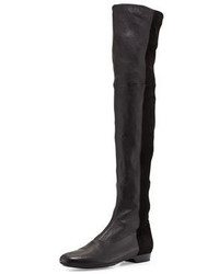 Robert Clergerie Fee Stretch Combo Leather Over The Knee Boot