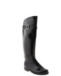 Henry Ferrera Black Over The Knee Rain Boots