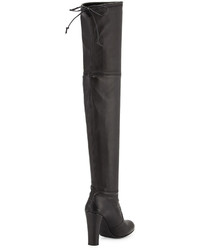 Stuart Weitzman Highland Leather Over The Knee Boot Black